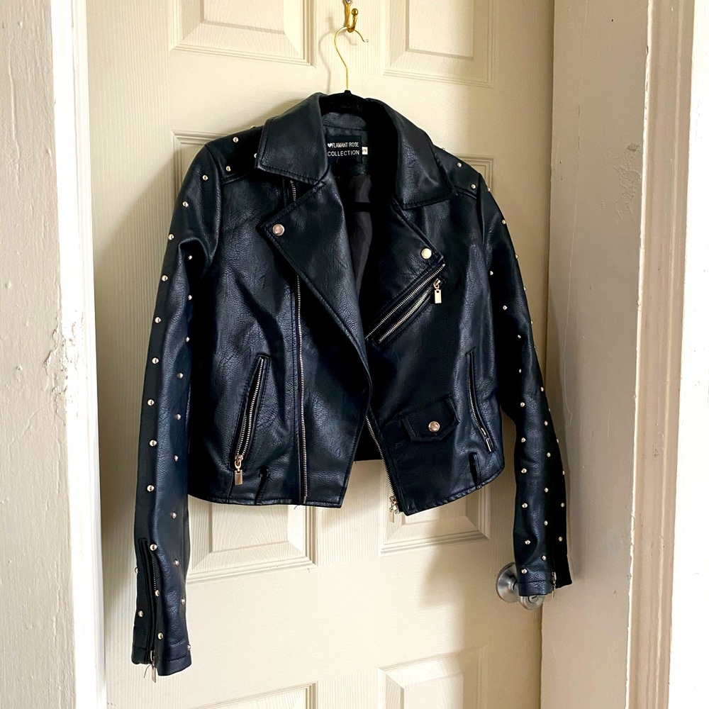 AVAILABLE - Nasty Gal Rocker Studded Faux Leather Jacket
